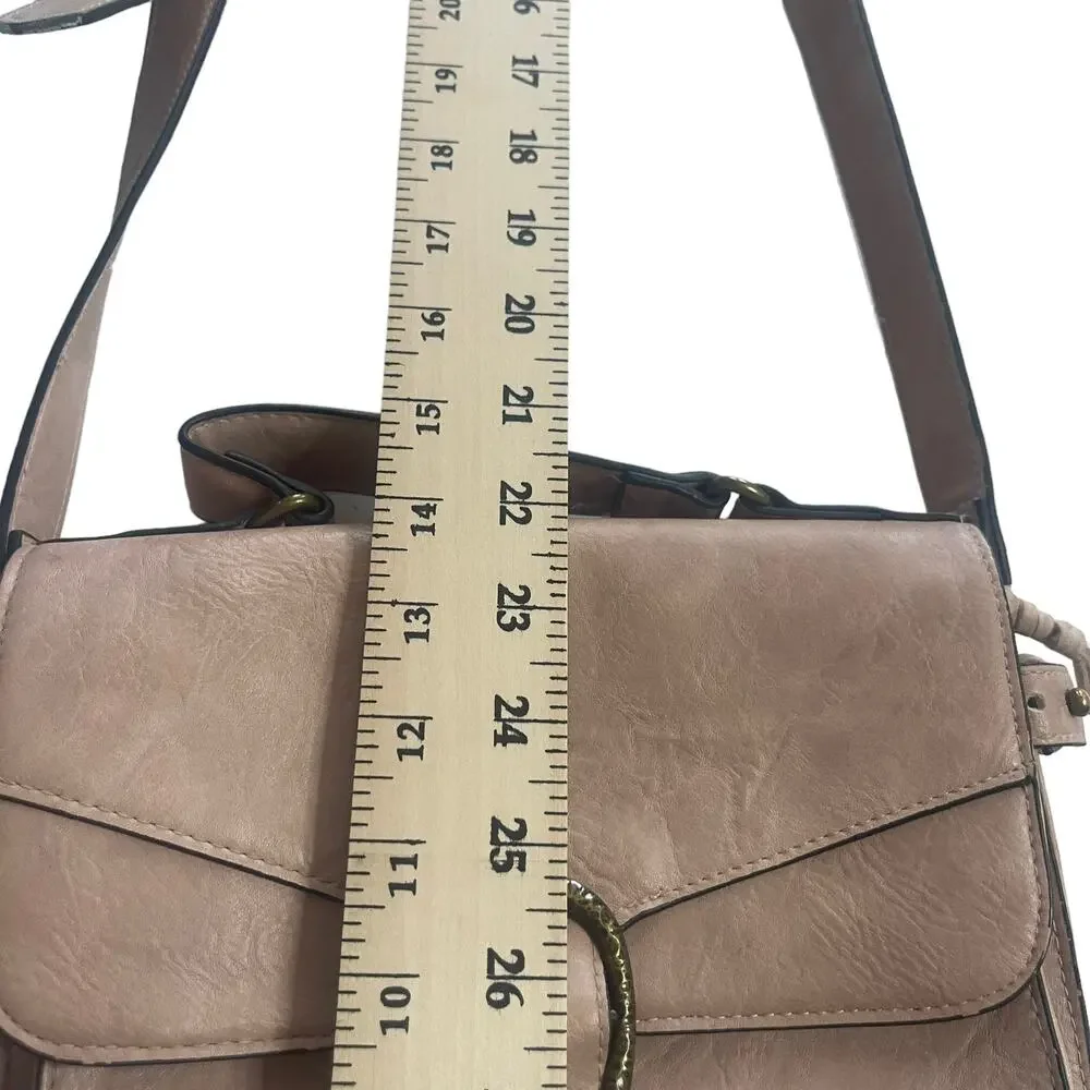 Madden Girl‎ Light Pink Grate Crossbody Bag Purse